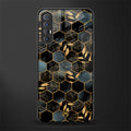 black blue tile marble glass case for oppo reno 3 pro image