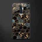 black blue tile marble glass case for oppo reno 2z image