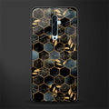 black blue tile marble glass case for oppo reno 2f image