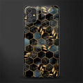 black blue tile marble glass case for samsung galaxy m51 image