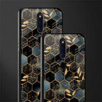 black blue tile marble glass case for oppo f11 pro image-2