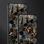 black blue tile marble glass case for vivo z1x image-2