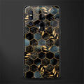 black blue tile marble glass case for vivo v15 image