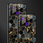 black blue tile marble glass case for realme 5 pro image-2
