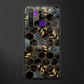 black blue tile marble glass case for realme 5 image