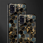 black blue tile marble glass case for samsung galaxy a31 image-2