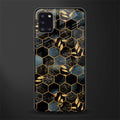 black blue tile marble glass case for samsung galaxy a31 image