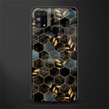 black blue tile marble glass case for samsung galaxy f41 image