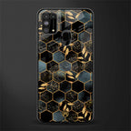 black blue tile marble glass case for samsung galaxy f41 image