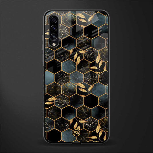 black blue tile marble glass case for samsung galaxy a30s image