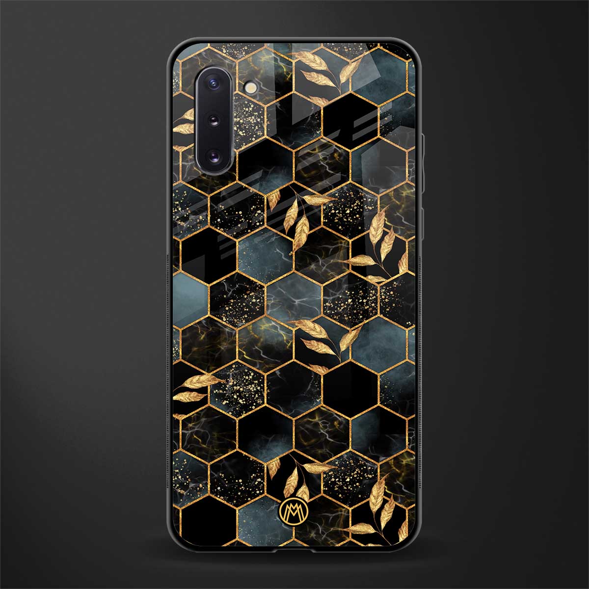 black blue tile marble glass case for samsung galaxy note 10 image