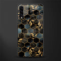 black blue tile marble glass case for samsung galaxy a70s image