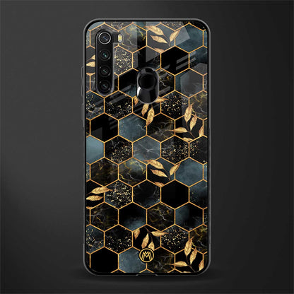 black blue tile marble glass case for redmi note 8 image