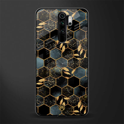 black blue tile marble glass case for redmi note 8 pro image