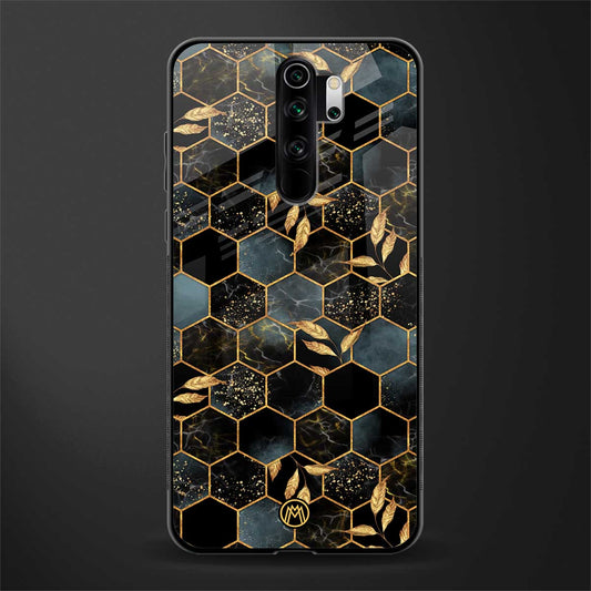 black blue tile marble glass case for redmi note 8 pro image
