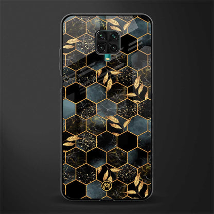black blue tile marble glass case for redmi note 9 pro image