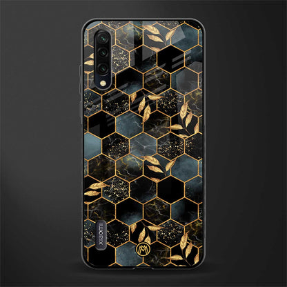 black blue tile marble glass case for mi a3 redmi a3 image
