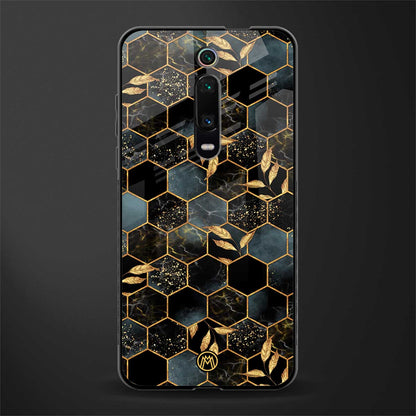 black blue tile marble glass case for redmi k20 image