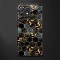 black blue tile marble glass case for mi 11 lite image