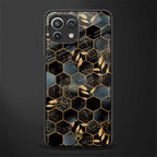 black blue tile marble glass case for mi 11 lite image
