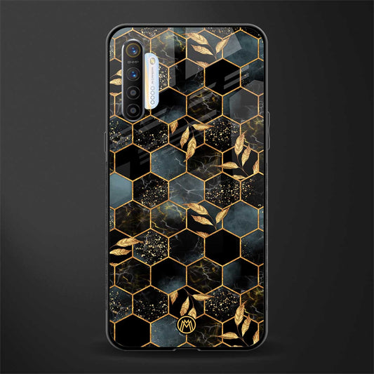 black blue tile marble glass case for realme x2 image