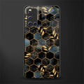 black blue tile marble glass case for vivo v19 image