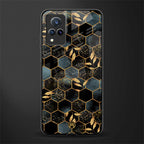 black blue tile marble glass case for vivo v21 5g image