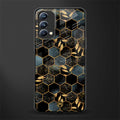 black blue tile marble glass case for oppo f19 image