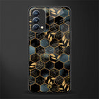 black blue tile marble glass case for oppo f19 image