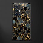 black blue tile marble glass case for vivo x70 pro plus image