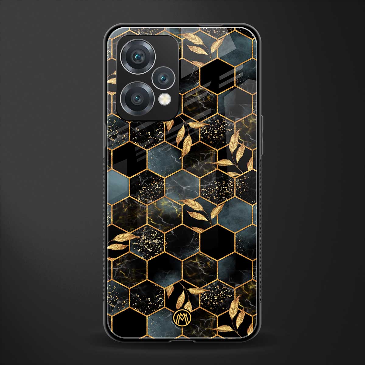 black blue tile marble back phone cover | glass case for realme 9 pro 5g