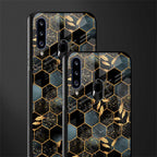 black blue tile marble glass case for samsung galaxy a20s image-2
