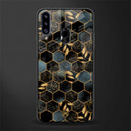 black blue tile marble glass case for samsung galaxy a20s image