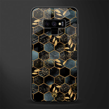 black blue tile marble glass case for samsung galaxy note 9 image