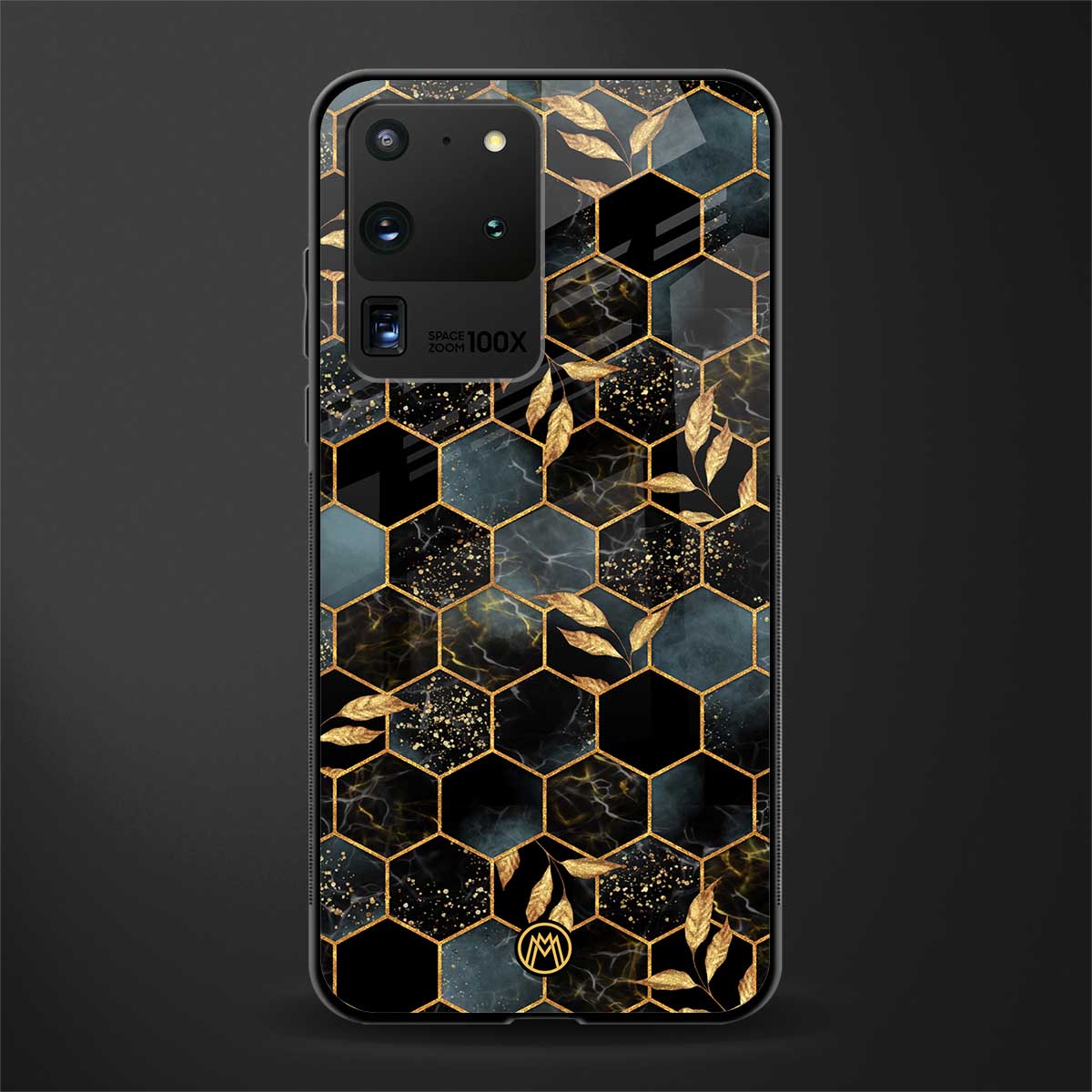 black blue tile marble glass case for samsung galaxy s20 ultra image