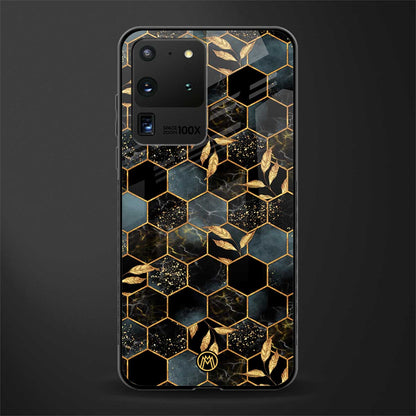 black blue tile marble glass case for samsung galaxy s20 ultra image