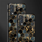 black blue tile marble glass case for oneplus nord 2 5g image-2