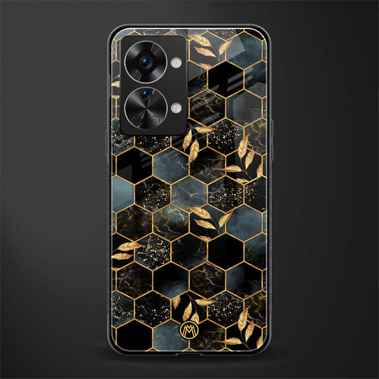 black blue tile marble glass case for phone case | glass case for oneplus nord 2t 5g