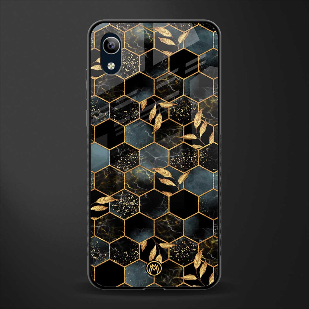 black blue tile marble glass case for vivo y91i image