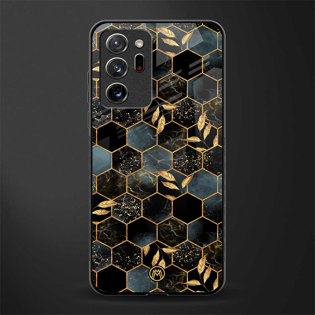 black blue tile marble glass case for samsung galaxy note 20 ultra 5g image