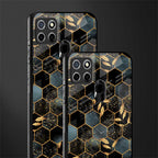 black blue tile marble glass case for realme narzo 20 image-2