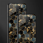 black blue tile marble glass case for poco m2 image-2
