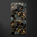 black blue tile marble glass case for poco m2 image