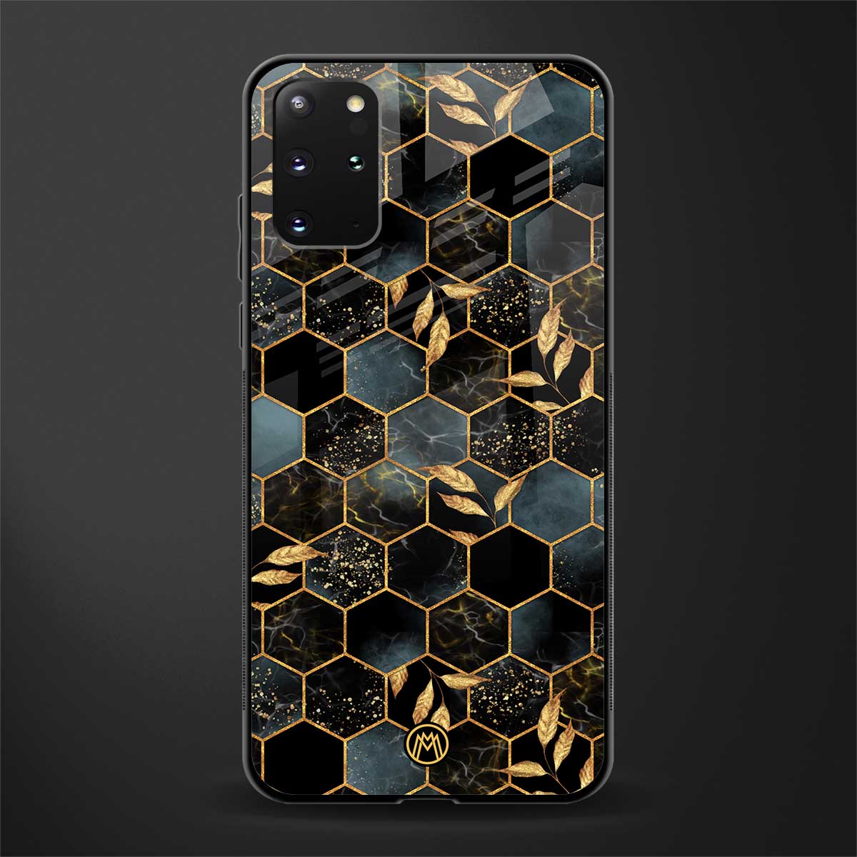 black blue tile marble glass case for samsung galaxy s20 plus image
