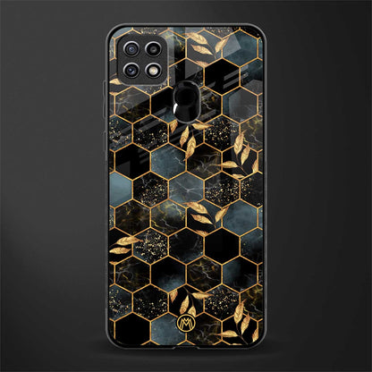 black blue tile marble glass case for oppo a15s image