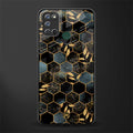 black blue tile marble glass case for realme 7i image