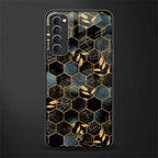 black blue tile marble glass case for oppo reno 4 pro image