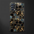 black blue tile marble glass case for oppo reno 5 pro image