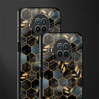black blue tile marble glass case for mi 10i image-2