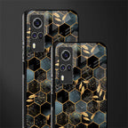 black blue tile marble glass case for vivo y51 image-2